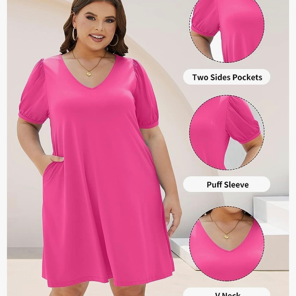 Hot pink dress 2x 20w